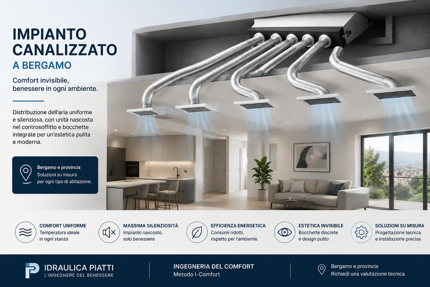 impianto aria condizionata canalizzata a Bergamo