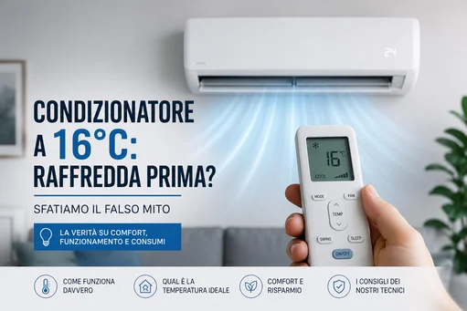 Mettere il climatizzatore a 16 gradi raffredda prima