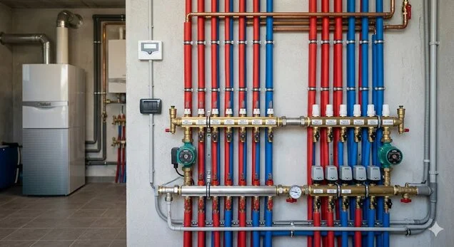  Collettore di riscaldamento a pavimento bilanciato con precisione da Idraulica Piatti a Bergamo