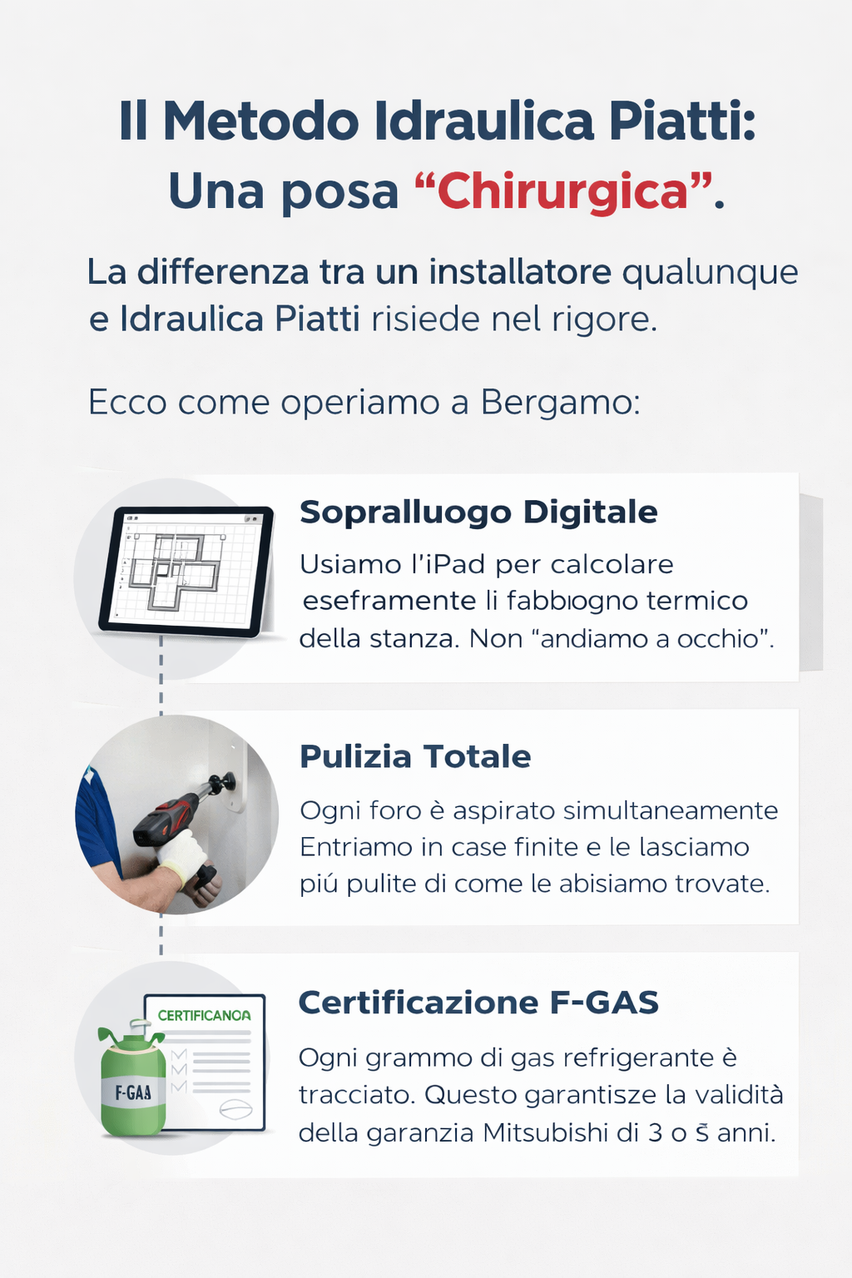 MITSUBISHI CONDIZIONATORI BERGAMO METODO DI INSTALLAZIONE MITSUBISHI IDRAULICA PIATTI