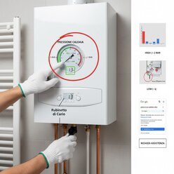 Manometro caldaia pressione ideale 1.3 bar verde