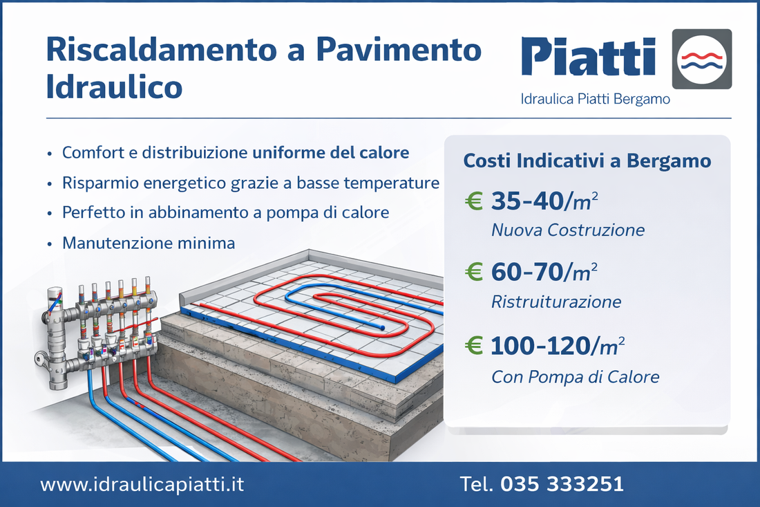 Schema tecnico e costi riscaldamento a pavimento Idraulica Piatti Bergamo