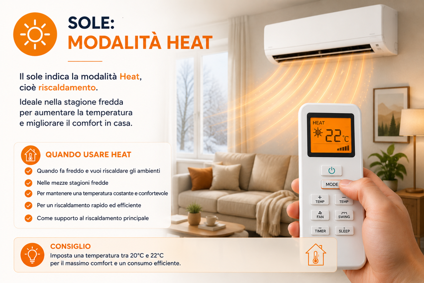 modalita' heat climatizzatore