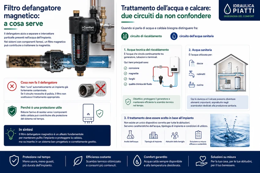 Trattamento dell'acqua per proteggere caldaia e impianto
